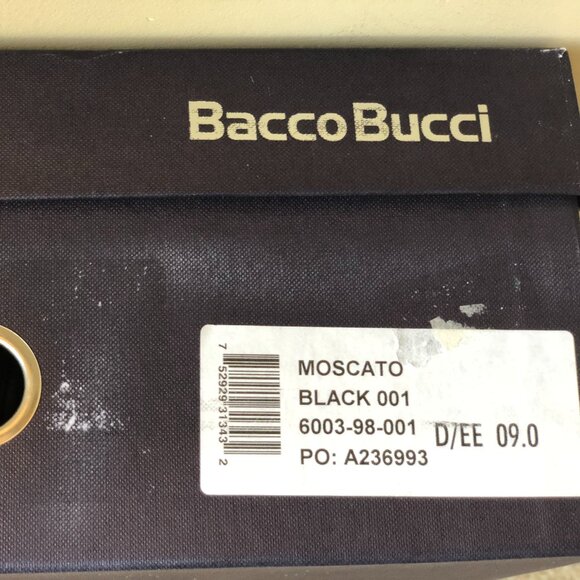 Vintage Men\'s Bacco Bucci Mondial Moscato 001 Black - Size 9 D/EE